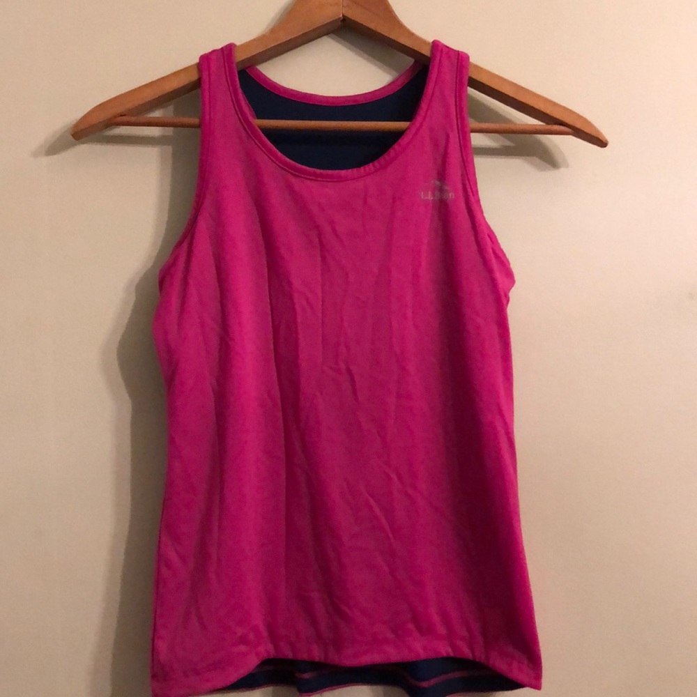 Pink/Navy L.L. Bean Racerback Tank